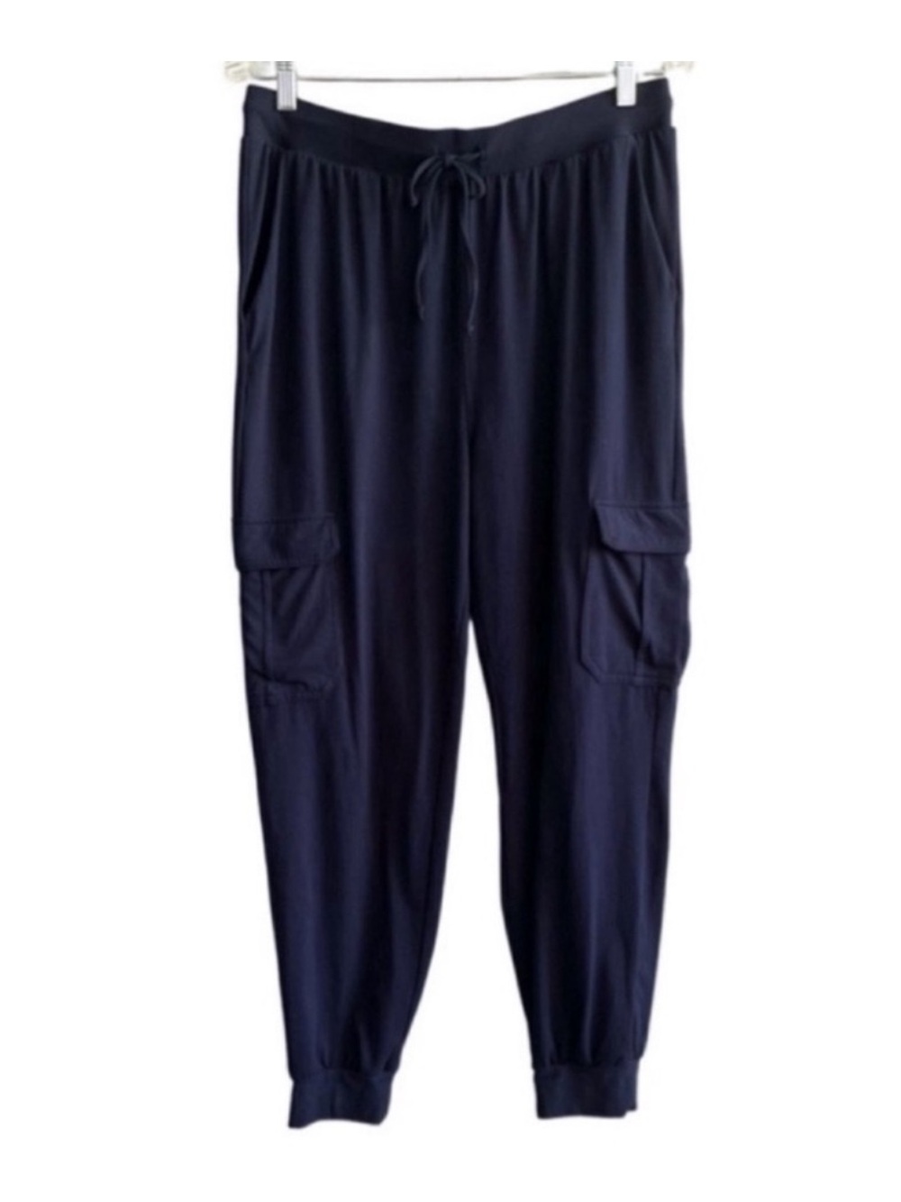 BBJ Los Angeles Cargo Jogger Pants Drawstring  Pull-on Navy Blue Size L